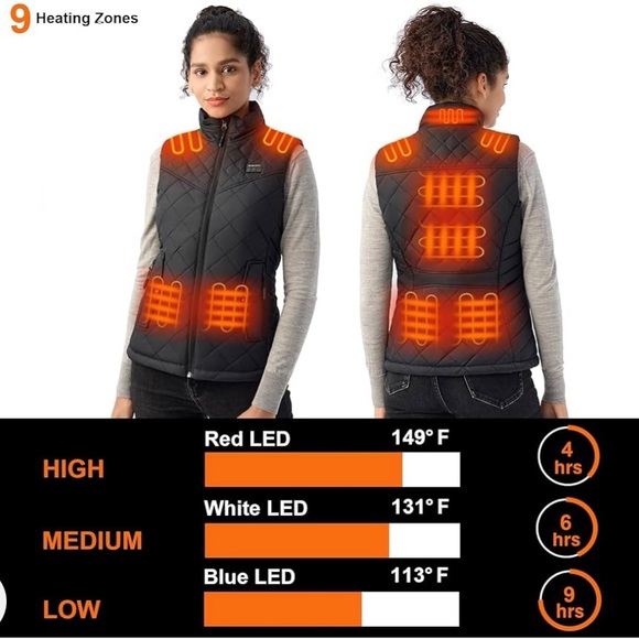 Heated Vest For Woman, With Battery - Picture 5 of 8
